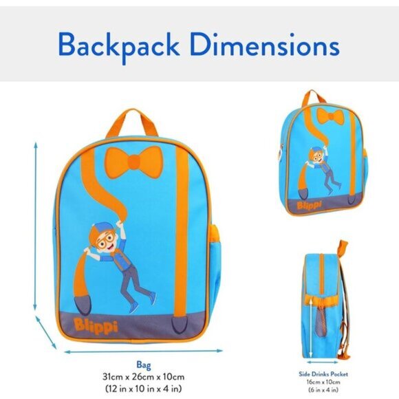 🆕 Boys One Size Blue Preschool Kindergarten Toddler Backpack - Picture 5 of 9